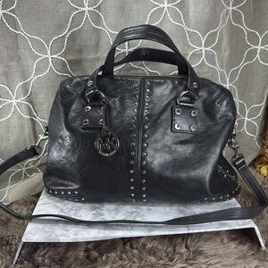 Michael Kors Black Studded Tote Bag